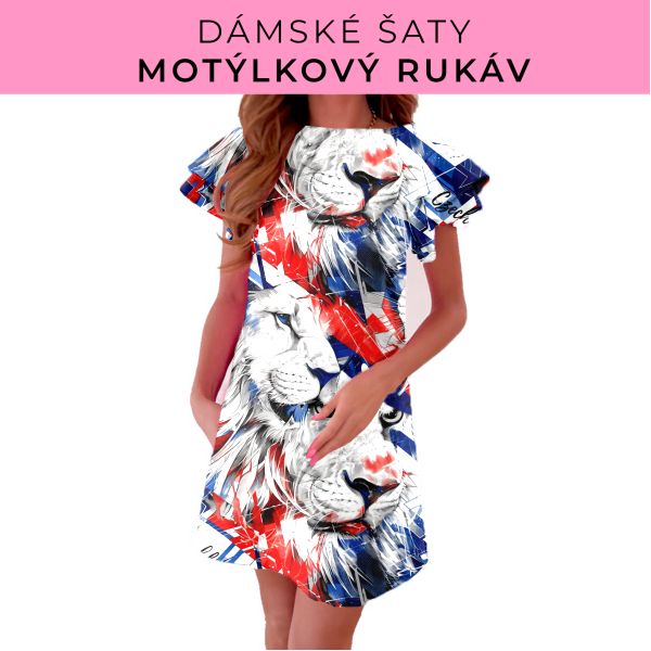 DÁMSKÝ střih - šaty s motýlkovým rukávem