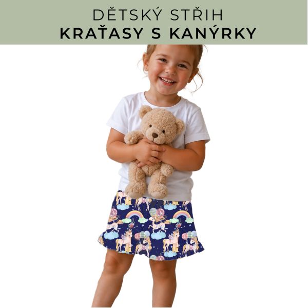 Dětský střih - Kraťásky s kanýrkem