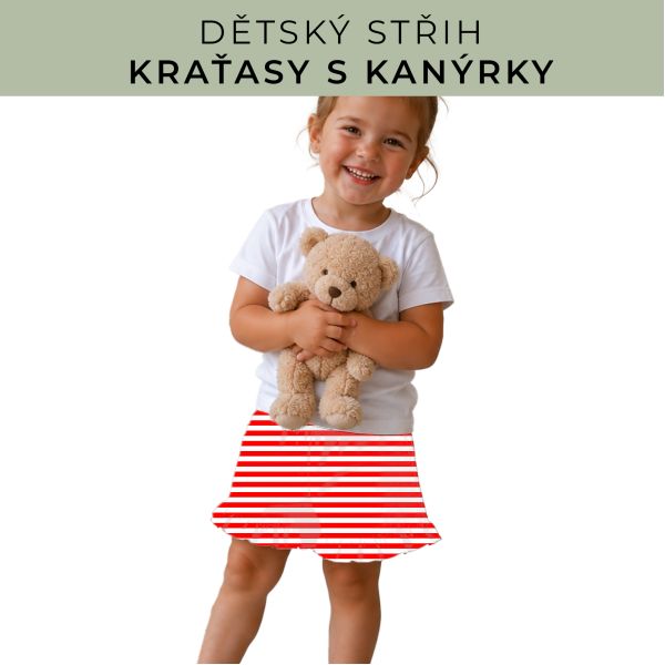Dětský střih - Kraťásky s kanýrkem