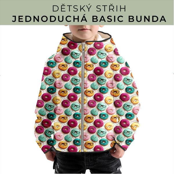 Dětský střih - jednoduchá dětská BASIC  bunda