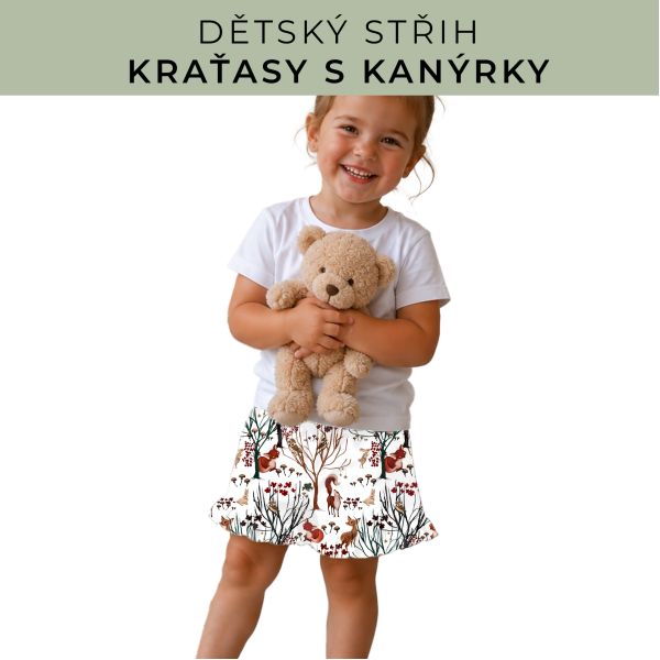 Dětský střih - Kraťásky s kanýrkem