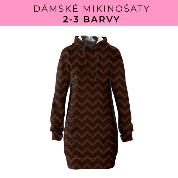 DÁMSKÝ střih - Mikinošaty 2-3 barvy