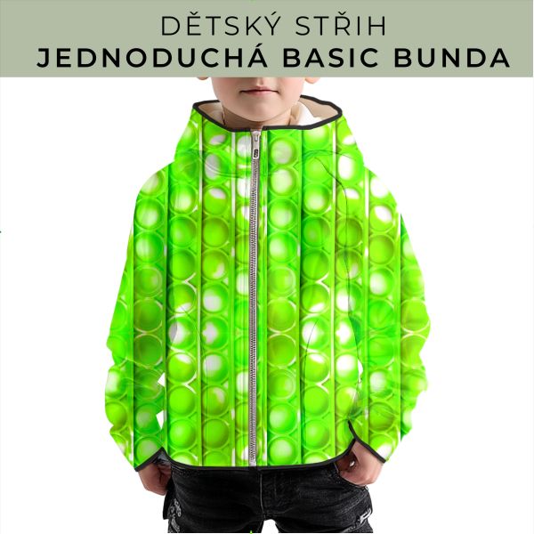 Dětský střih - jednoduchá dětská BASIC  bunda