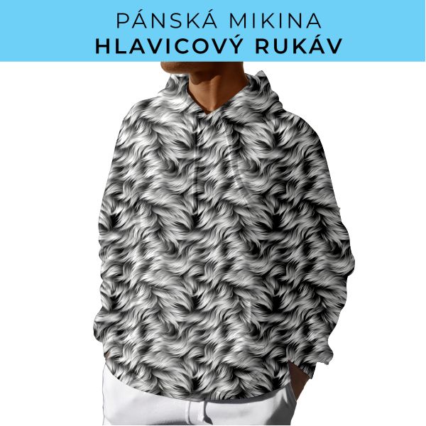 PÁNSKÝ střih - mikina s kapucí