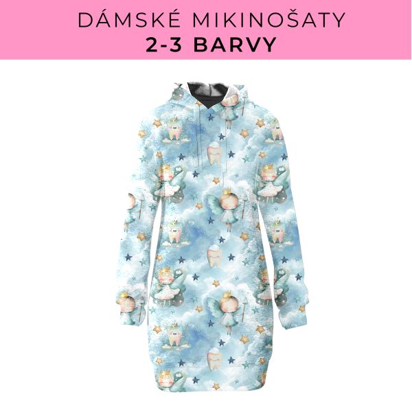 DÁMSKÝ střih - Mikinošaty 2-3 barvy