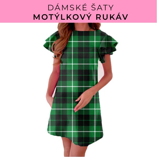DÁMSKÝ střih - šaty s motýlkovým rukávem
