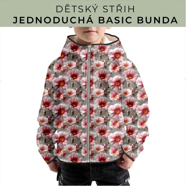 Dětský střih - jednoduchá dětská BASIC  bunda