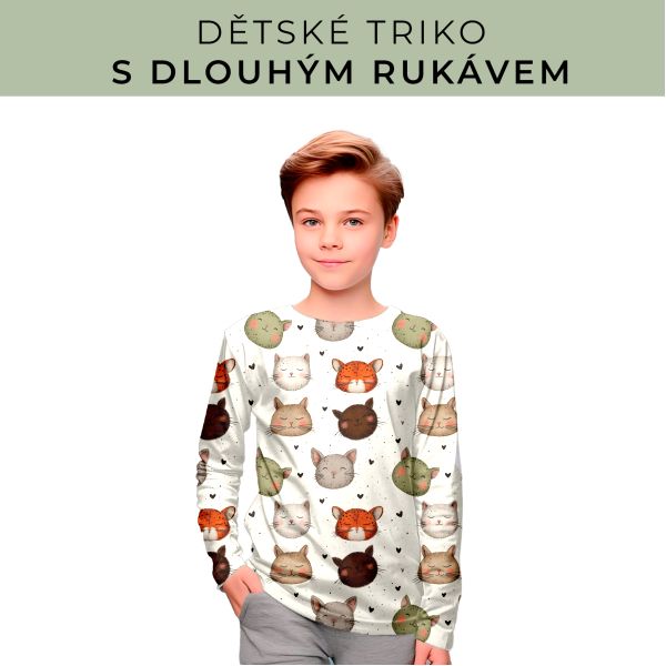 DĚTSKÝ střih - triko dlouhý rukáv