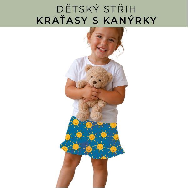 Dětský střih - Kraťásky s kanýrkem