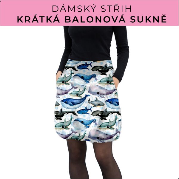 Dámský střih - balonová krátká sukně