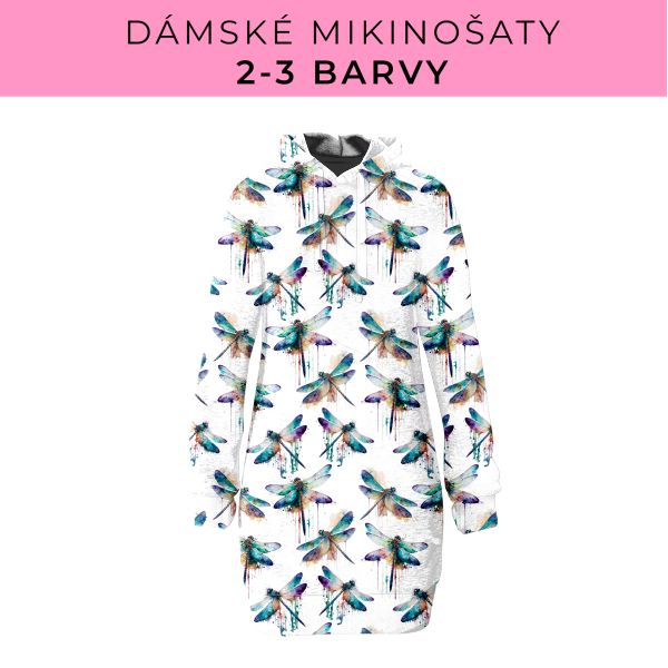 DÁMSKÝ střih - Mikinošaty 2-3 barvy