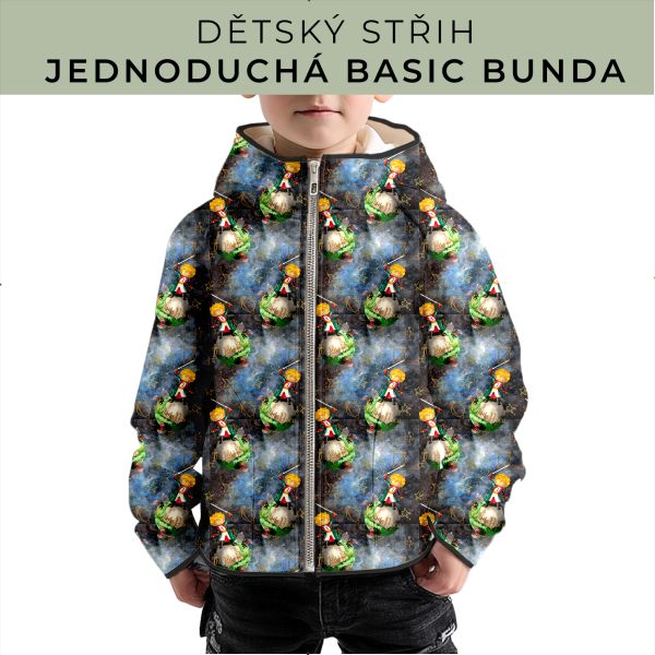 Dětský střih - jednoduchá dětská BASIC  bunda