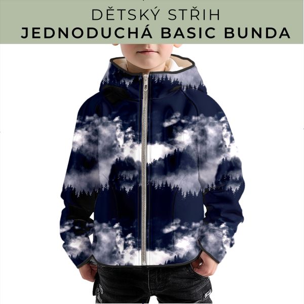 Dětský střih - jednoduchá dětská BASIC  bunda