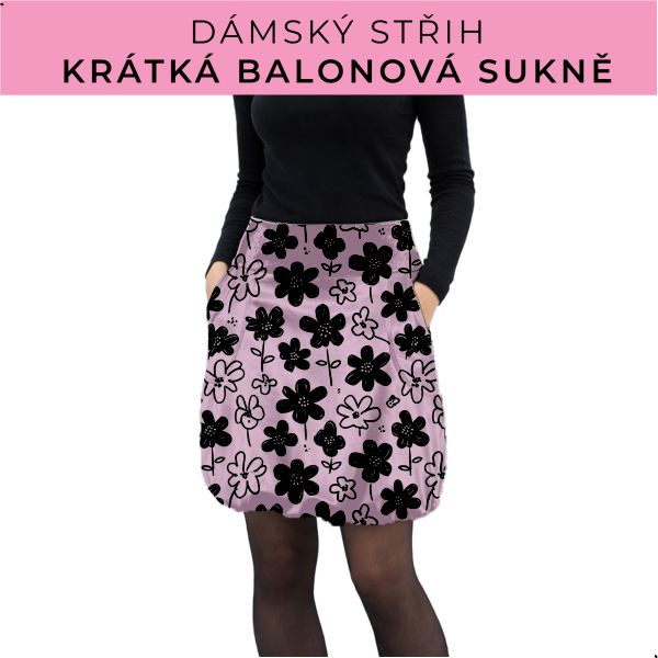 Dámský střih - balonová krátká sukně