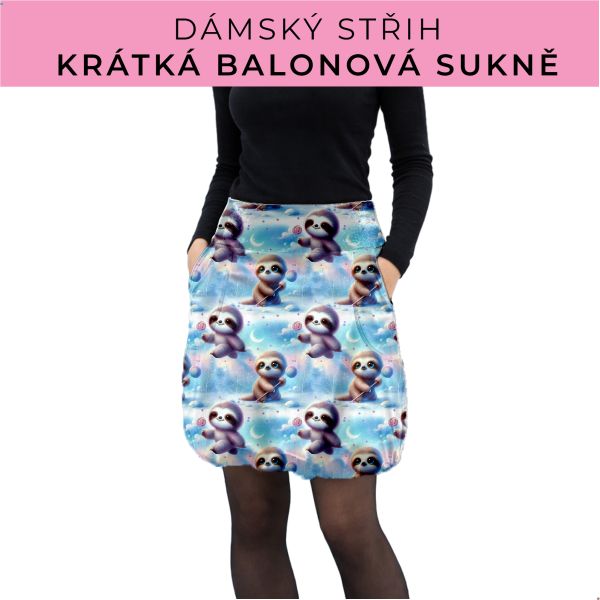Dámský střih - balonová krátká sukně