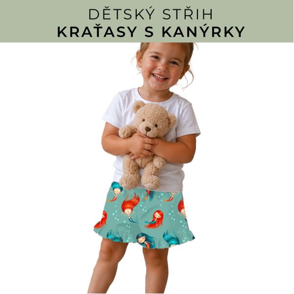 Dětský střih - Kraťásky s kanýrkem