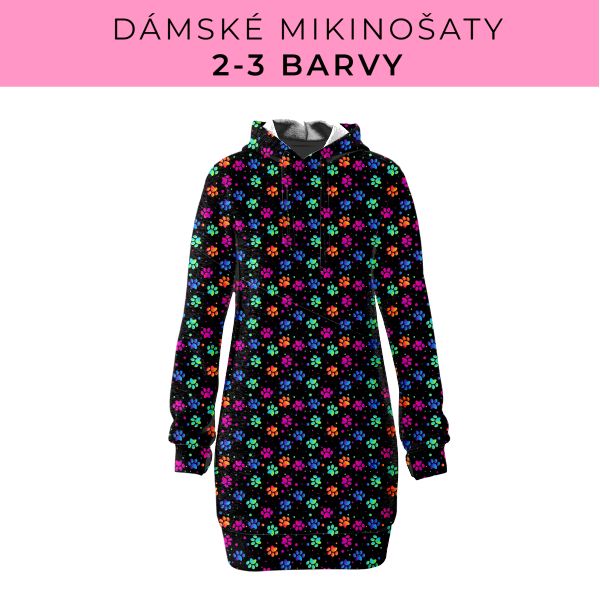 DÁMSKÝ střih - Mikinošaty 2-3 barvy