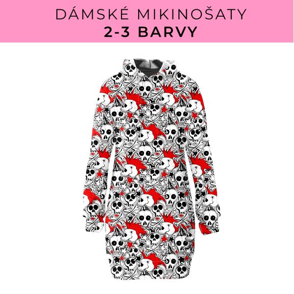 DÁMSKÝ střih - Mikinošaty 2-3 barvy