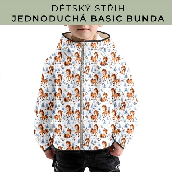 Dětský střih - jednoduchá dětská BASIC  bunda