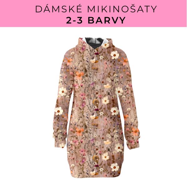 DÁMSKÝ střih - Mikinošaty 2-3 barvy