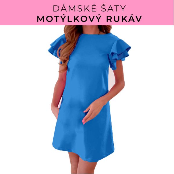 DÁMSKÝ střih - šaty s motýlkovým rukávem