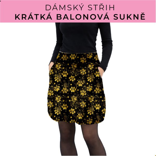 Dámský střih - balonová krátká sukně