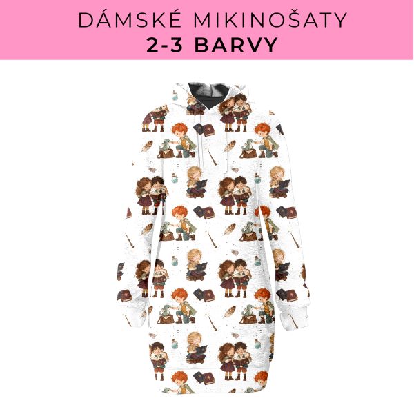 DÁMSKÝ střih - Mikinošaty 2-3 barvy