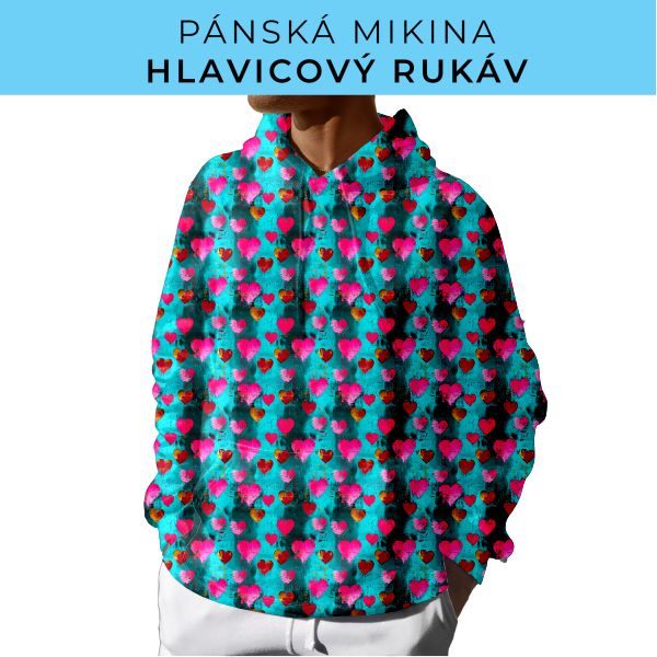 PÁNSKÝ střih - mikina s kapucí