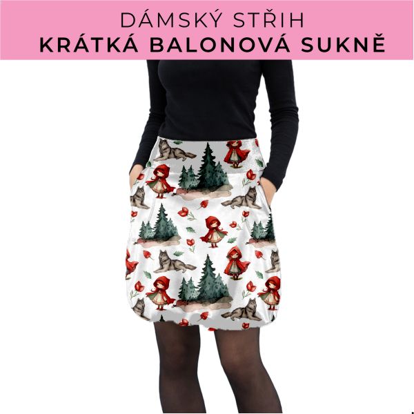 Dámský střih - balonová krátká sukně