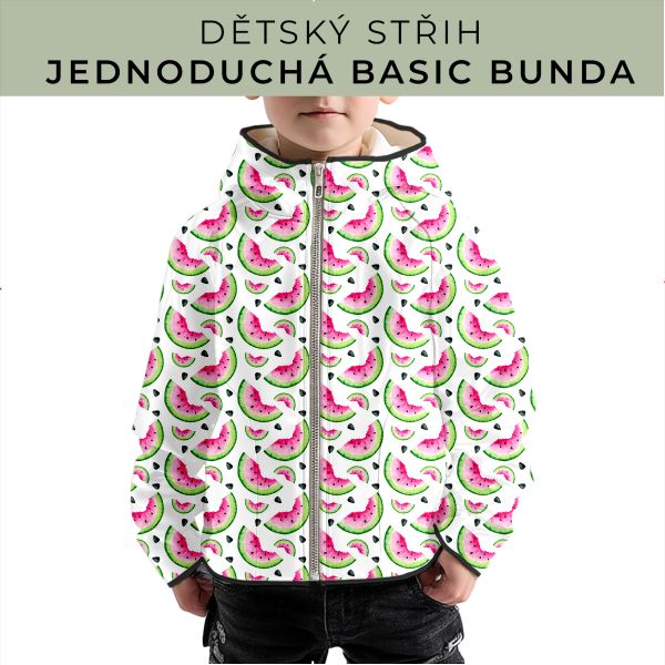 Dětský střih - jednoduchá dětská BASIC  bunda