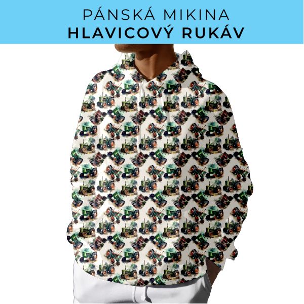 PÁNSKÝ střih - mikina s kapucí