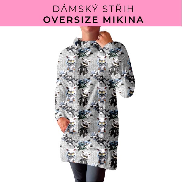 DÁMSKÝ střih - Oversize mikina