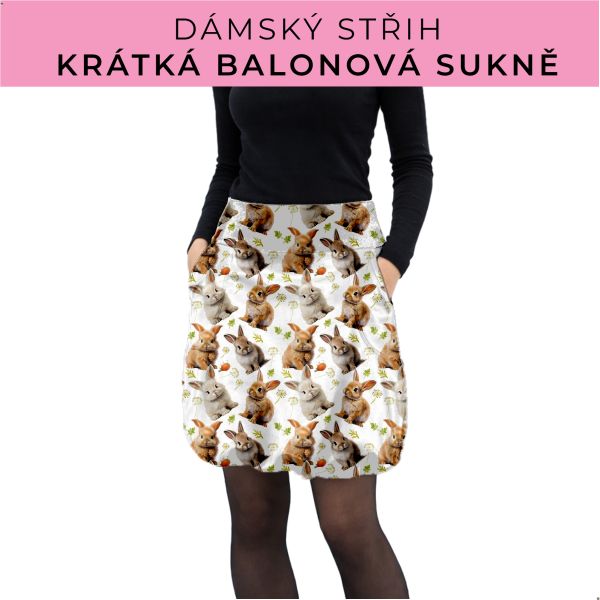 Dámský střih - balonová krátká sukně