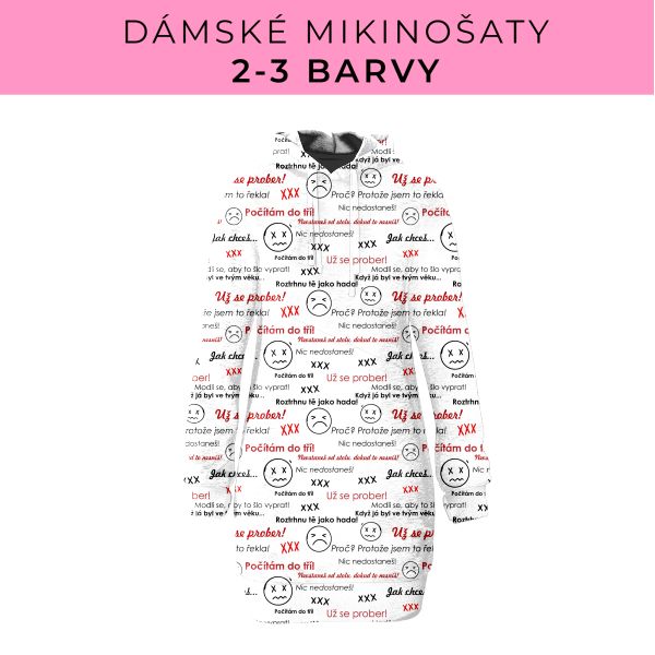 DÁMSKÝ střih - Mikinošaty 2-3 barvy