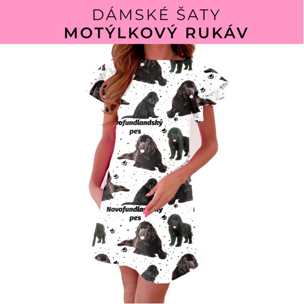DÁMSKÝ střih - šaty s motýlkovým rukávem