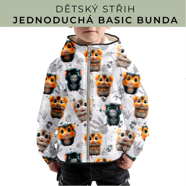 Dětský střih - jednoduchá dětská BASIC  bunda