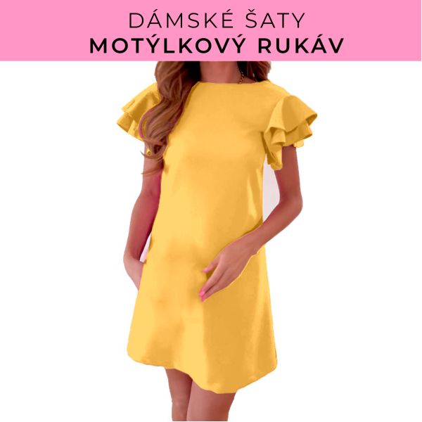 DÁMSKÝ střih - šaty s motýlkovým rukávem