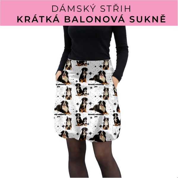 Dámský střih - balonová krátká sukně
