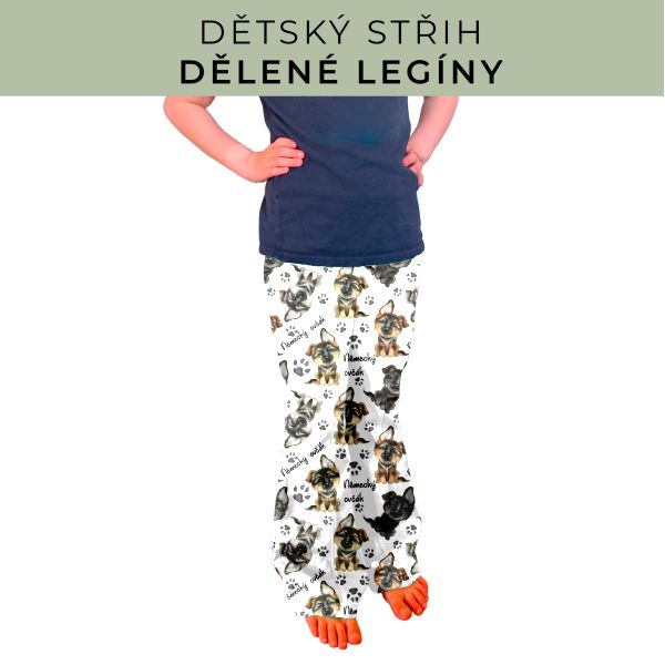 Dětský střih - Dělené legíny