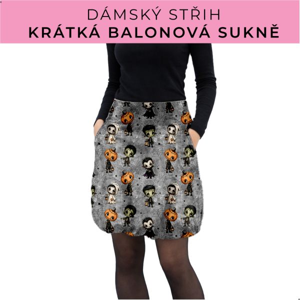 Dámský střih - balonová krátká sukně