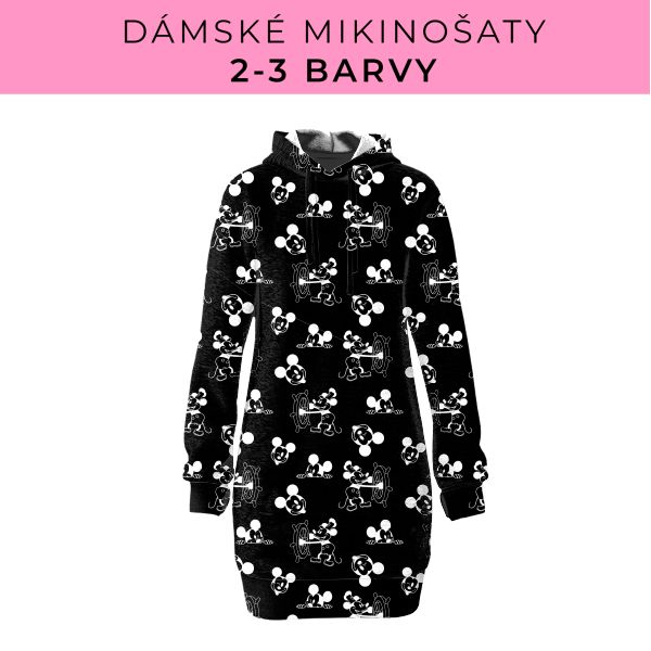 DÁMSKÝ střih - Mikinošaty 2-3 barvy