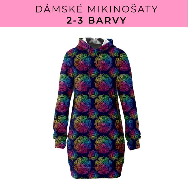DÁMSKÝ střih - Mikinošaty 2-3 barvy