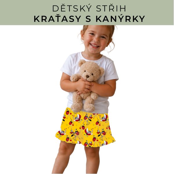 Dětský střih - Kraťásky s kanýrkem