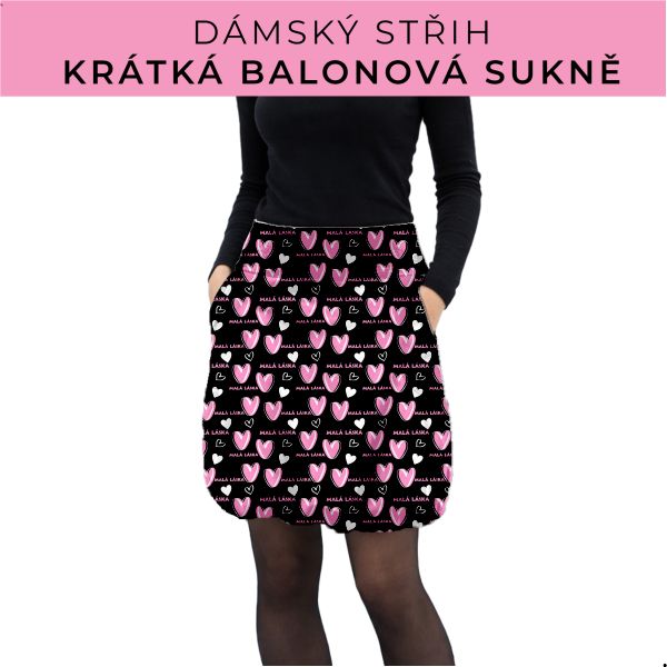 Dámský střih - balonová krátká sukně