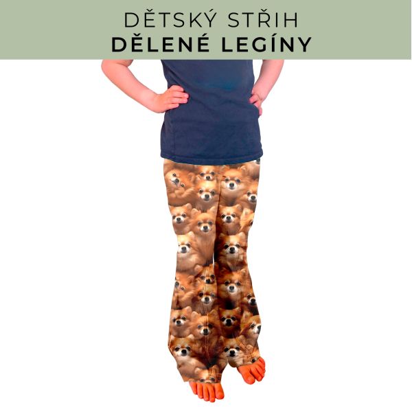 Dětský střih - Dělené legíny