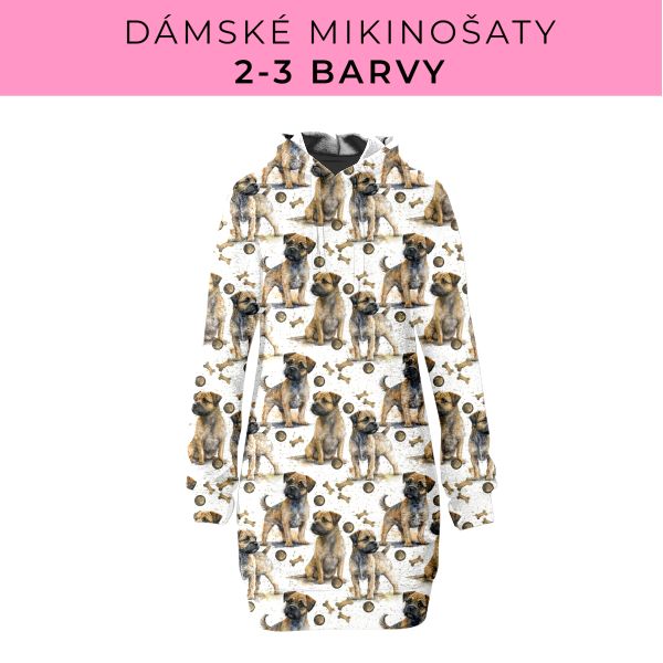 DÁMSKÝ střih - Mikinošaty 2-3 barvy