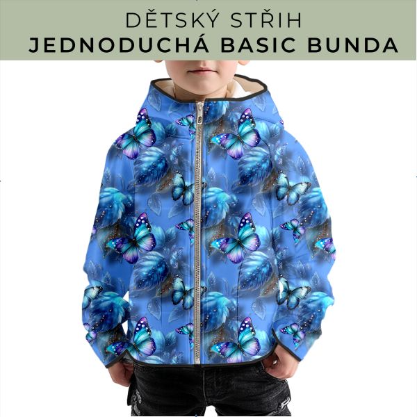 Dětský střih - jednoduchá dětská BASIC  bunda