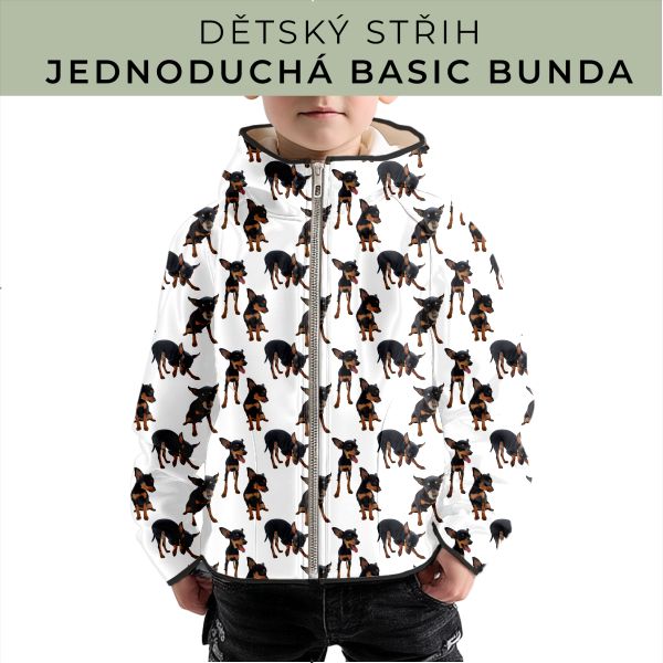 Dětský střih - jednoduchá dětská BASIC  bunda