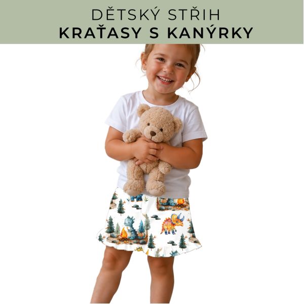 Dětský střih - Kraťásky s kanýrkem