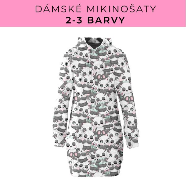 DÁMSKÝ střih - Mikinošaty 2-3 barvy
